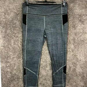 Gray and Black Athletic Leggings